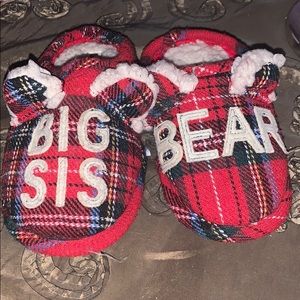 Big Sis Bear toddler slippers